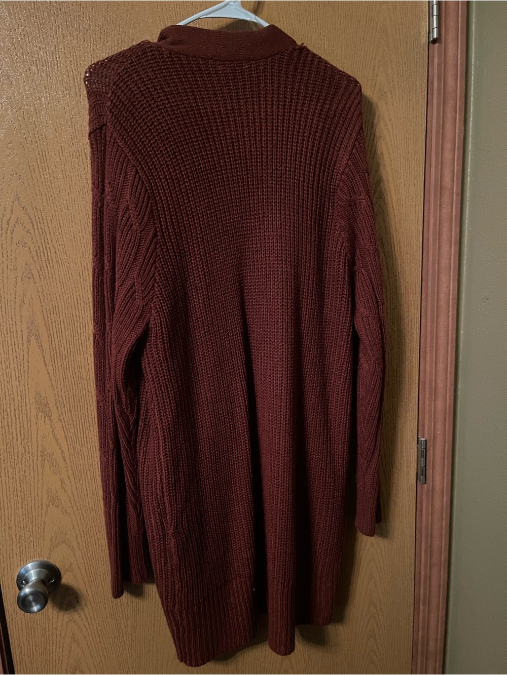 Daytrip Open-Front Ribbed Cardigan - Rust Brown - Picture 3 of 3